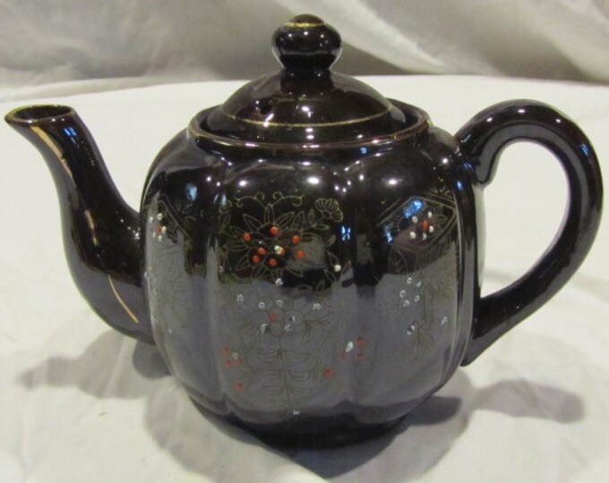Vintage Brown Teapot Made in Japan Etsy