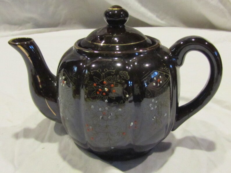 Vintage Brown Teapot Made in Japan Etsy