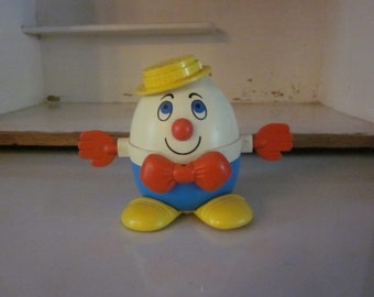 Fisher Price Humpty Dumpty pull toy missing pull string vintage Fisher Price nursery rhyme Humpty Dumpty