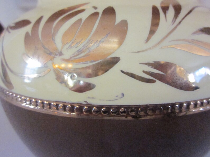 Sadler Brown Gold and Cream Teapot Vintage Sadler Teapot Etsy