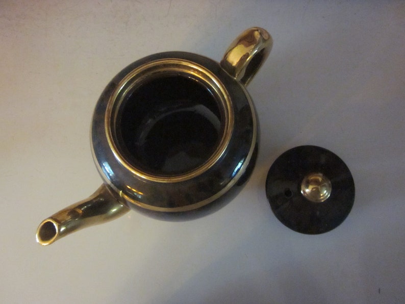 Brown and gold Burslem Sudlow brown betty teapot vintage teapot England