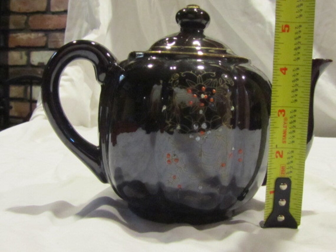 Vintage Brown Teapot Made in Japan Etsy