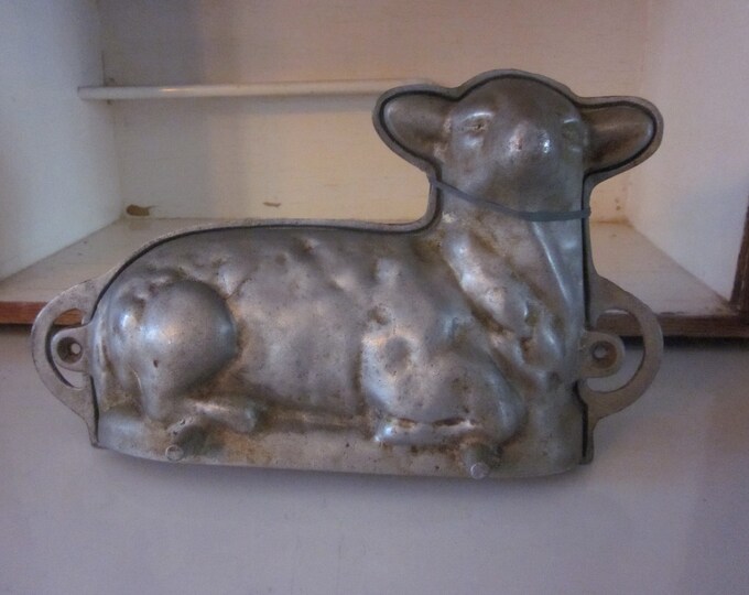 Cast Iron Lamb Cake Mold Vintage 2 Piece Lamb Cake Mold Farmhouse