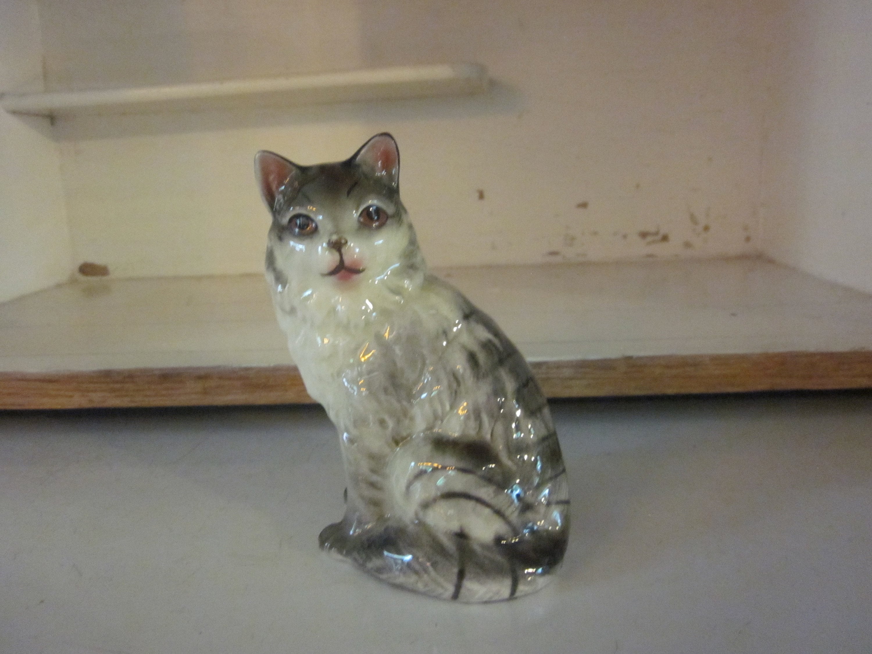 Nippon Yoko Boeki Vintage Porcelain Tabby Cat Figurine - Etsy