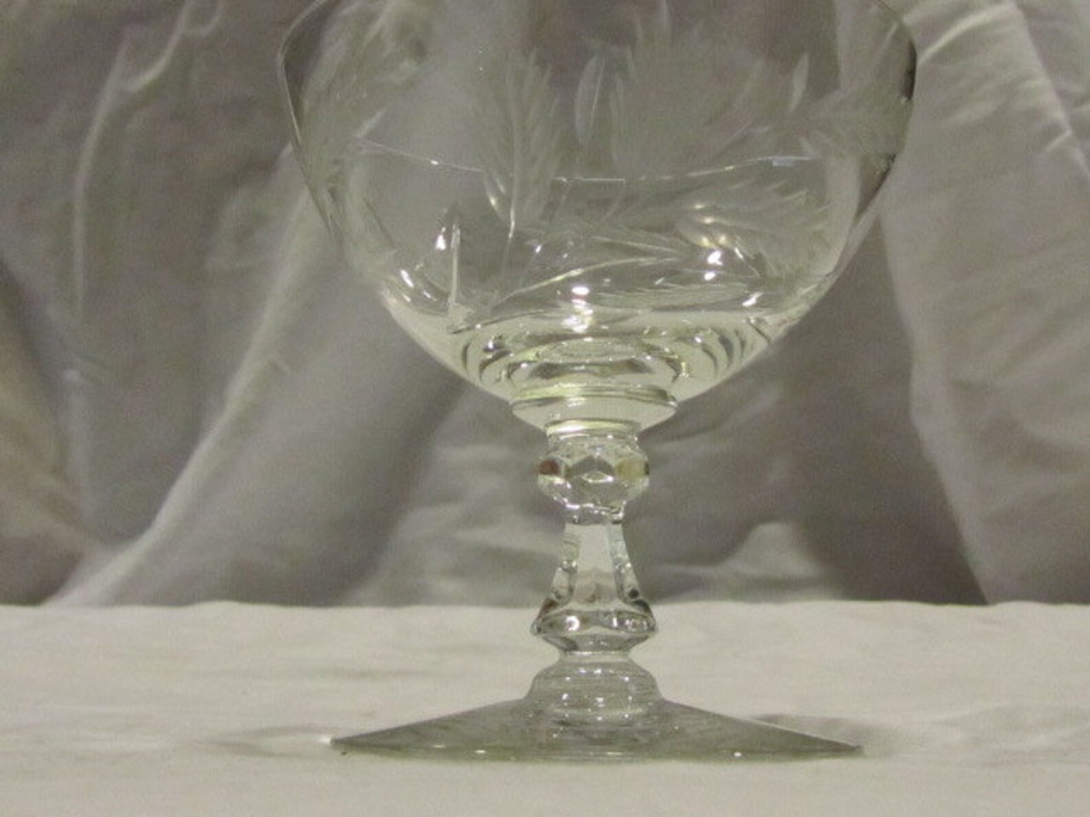 Vintage Etched Glass Goblets Etsy