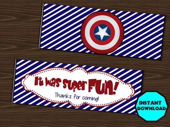 Captain America Birthday Captain America Decorations Etsy