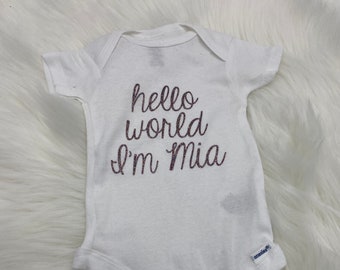 Hello World Baby Body Suit