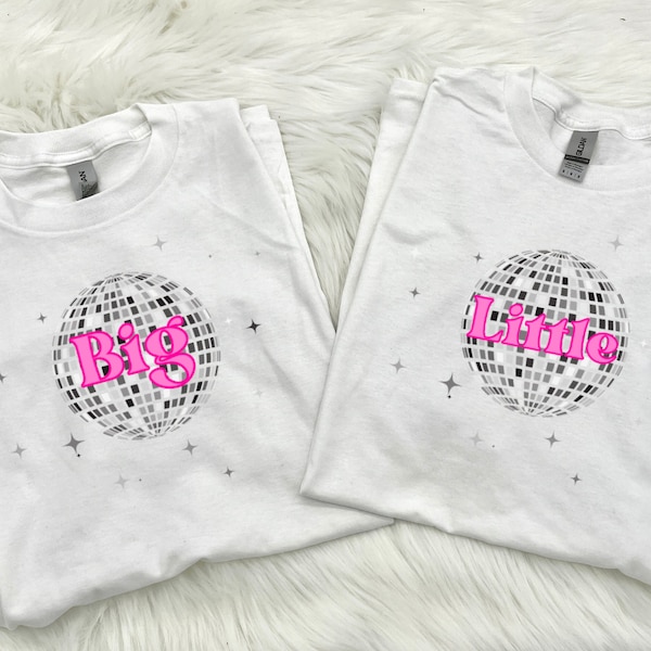 Disco Ball Sorority Family Big Little Reveal Shirts