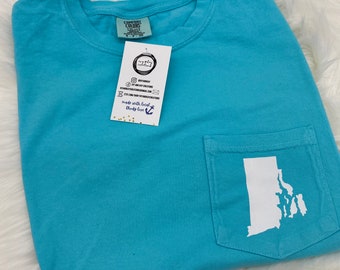 Rhode Island Comfort Colors Pocket Tee | Rhode Island Shirt