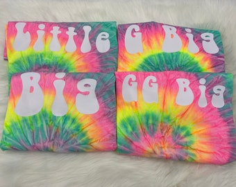 Tie Dye Sorority Family Big Little Reveal Shirts | 60s Big Little Reveal | Hippie Big Little Reveal