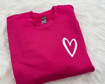 Heart Crewneck Sweatshirt | Valentine's Day Sweatshirt