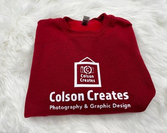 Custom Business Logo Crewneck Sweatshirt