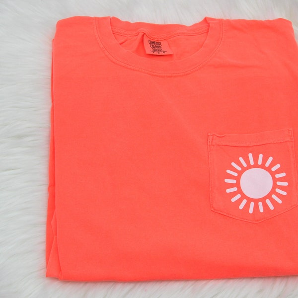 Sunshine Comfort Colors Pocket Tee | Summer Sun Shirt