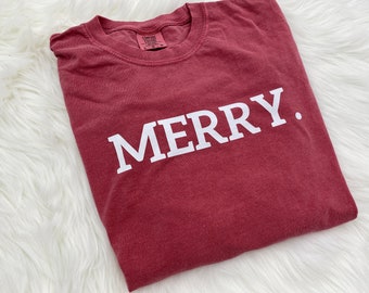 Merry Long Sleeve T-Shirt | Christmas T-Shirt