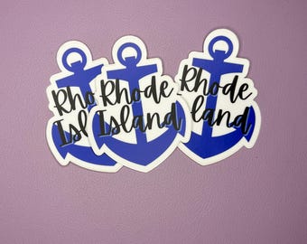 Pegatina de Rhode Island / Pegatina de RI / Pegatina de ancla de RI