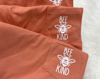 Bee Kind Comfort Colors Pocket Tee | Bee Shirt