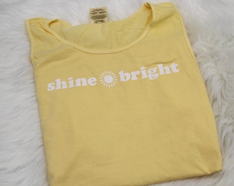 Shine Bright Comfort Colors Tank | Summer Tank Top