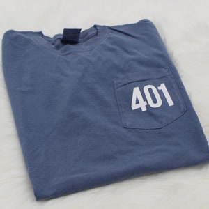 Area Code Comfort Colors Pocket Tee image 2