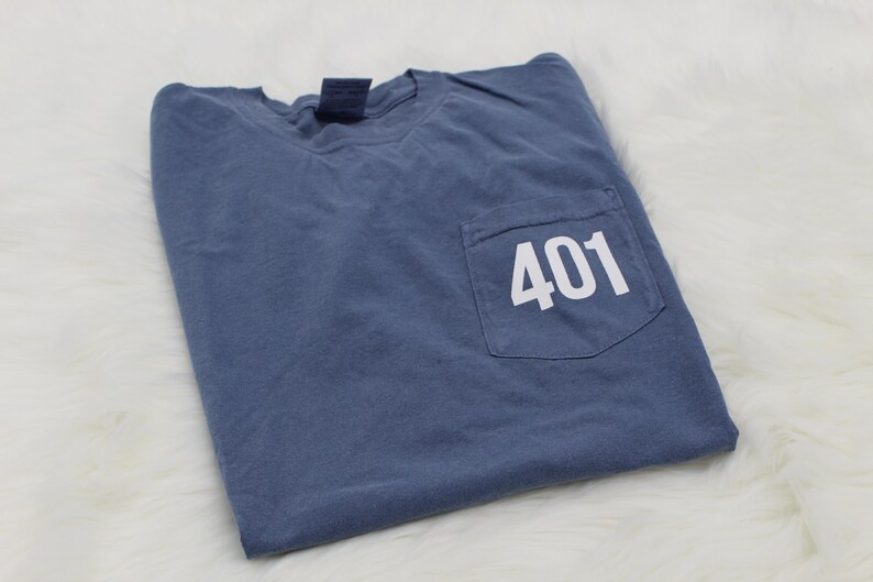 Area Code Comfort Colors Pocket Tee image 2