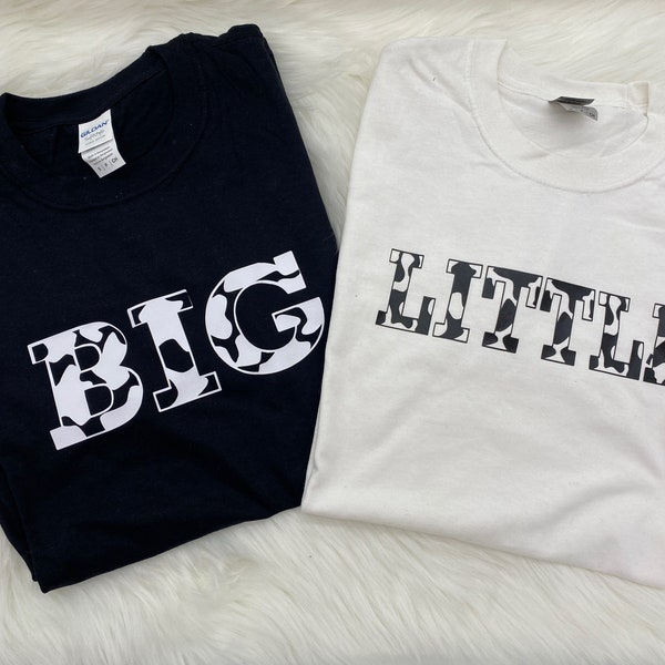 Big Little Shirts Sorority Cow Print - Etsy