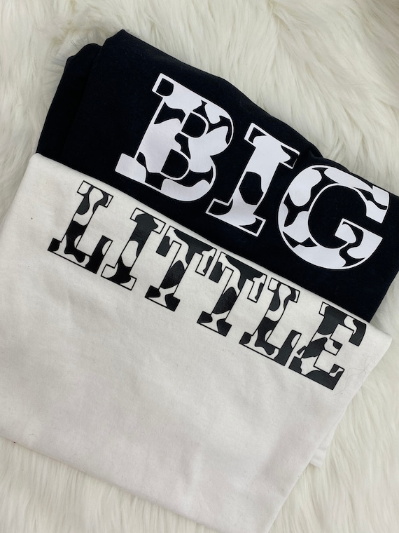 cow print big little shirts