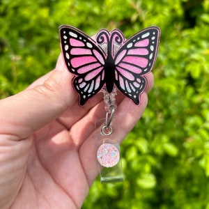 Id Badge Reel Butterfly 