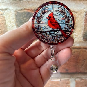  Cardinal Badge Reel, Retractable Christmas ID