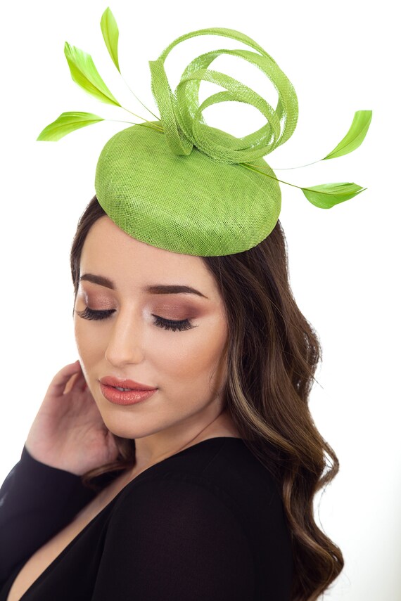 green hat fascinator