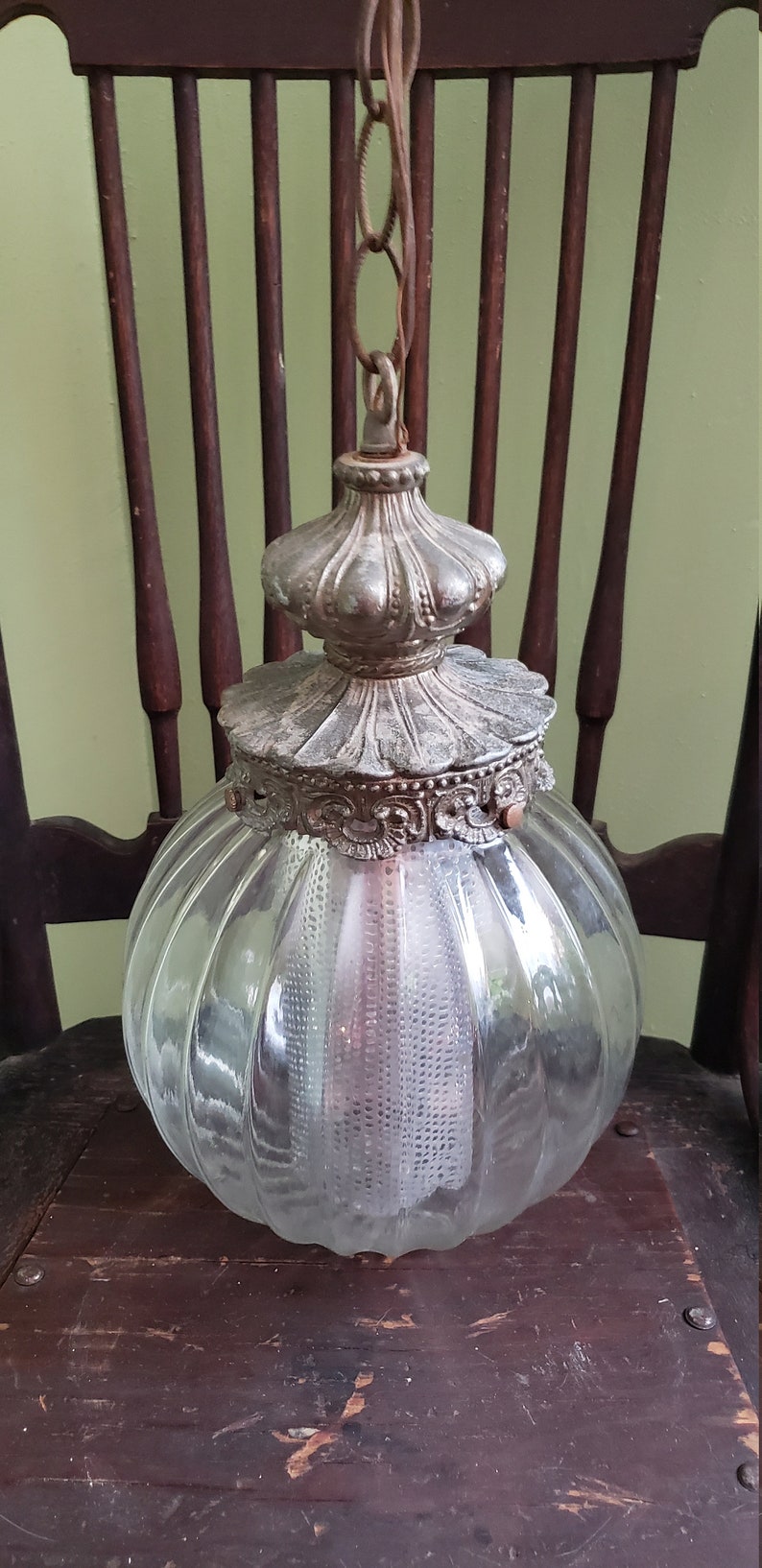 Home Lighting Fixture Ceiling Light Vintage 1950/'s L/&LW MC 8577 Retro Mid Century Hanging Light Fixture Globe Ceiling Fixture 15 Chain