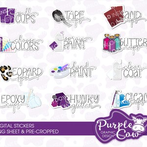 Tumbler Maker Digital Sticker Set