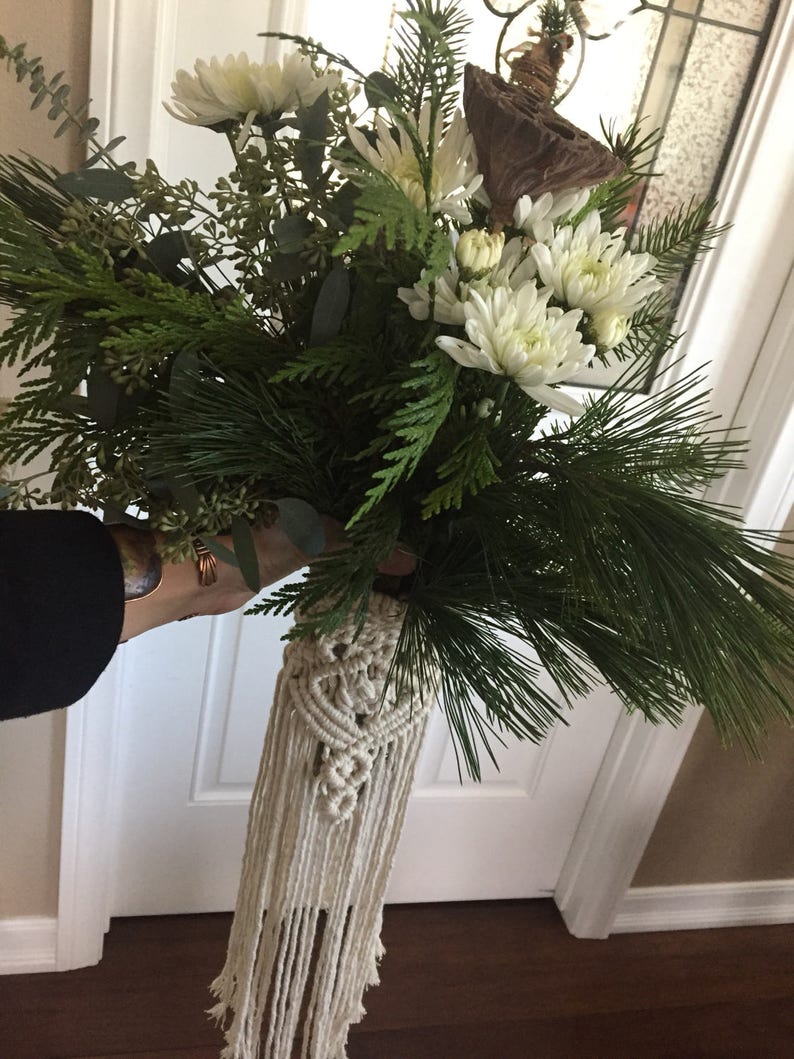 Macrame Wrap Bouquet Wrap Vase Wrap Wedding Accesory Etsy Canada