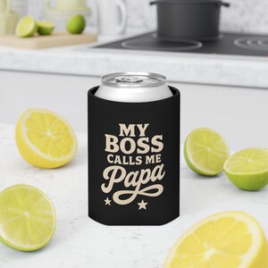 Papa Can Cooler - Presente engraçado para o pai, isolador de bebidas para o dia dos pais, porta-latas para presente de aniversário do chefe pai