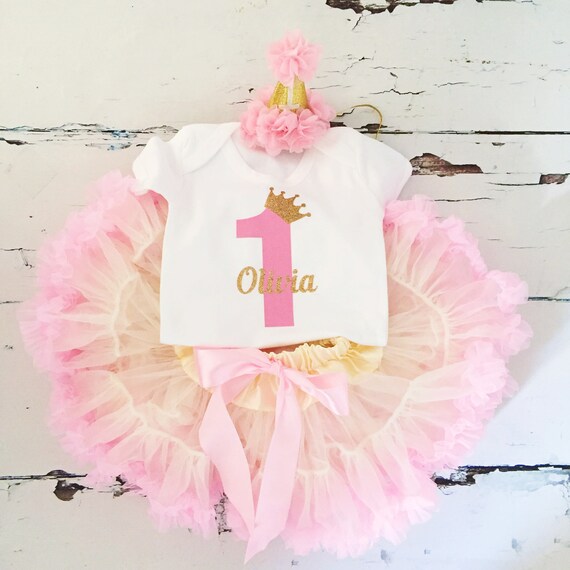 personalised 1st birthday outfit girl