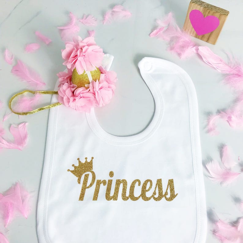 Cute Personalised Baby Bib First BirthdayGold and Silver SparkleBirthday Outfit Baby GiftGift For Baby Girl or Boy