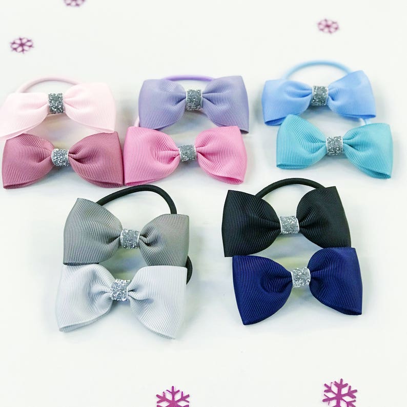 Sparkling Glitter Girl Hair Bow Clip Headband Bobble Girls Baby 2.5/"