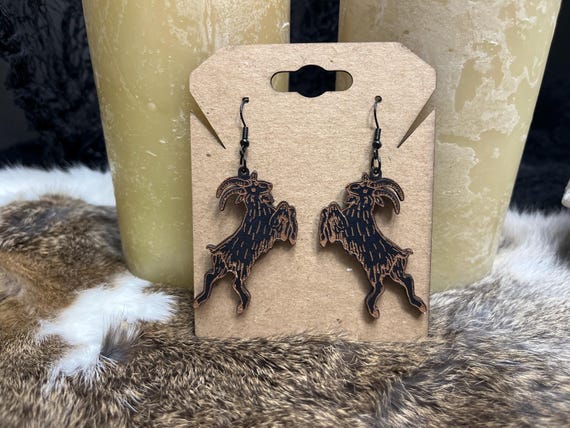 Leather Black Phillip Earrings (Multiple Colors)