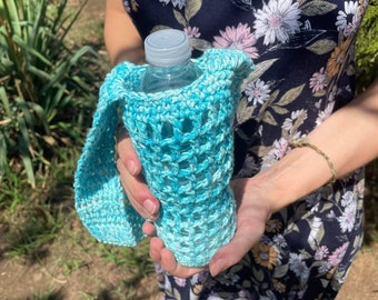 Porta bottiglia d'acqua all'uncinetto Fionda fatta a mano per 8-12 contenitori d'acqua una volta