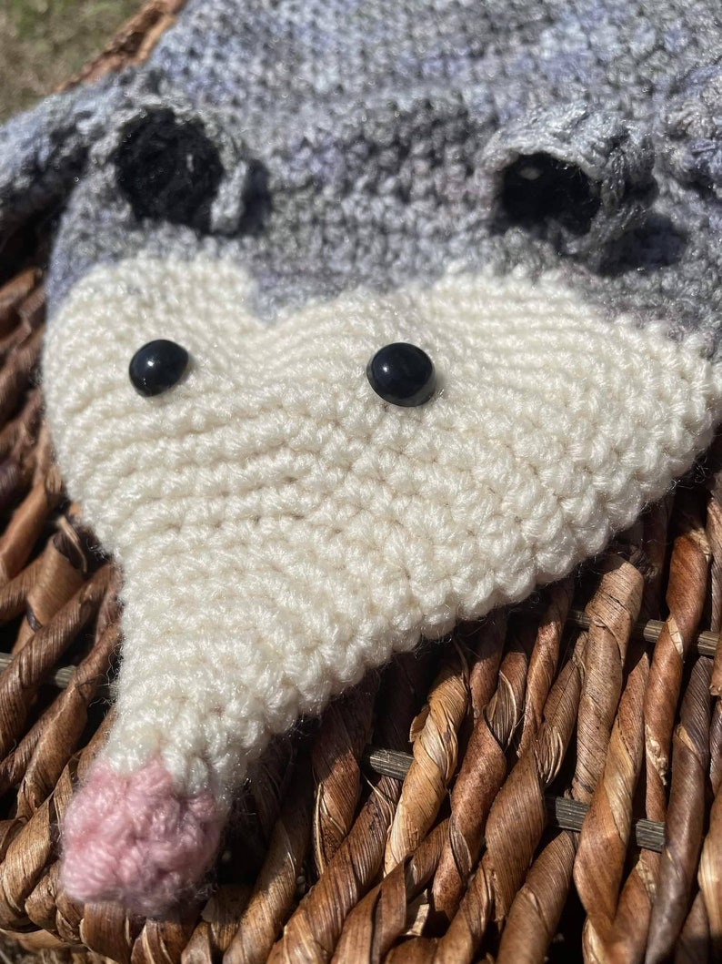 Possum Grocery Bag Holder Handmade Crochet Opossum Varmit Etsy