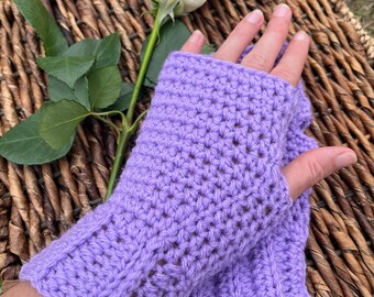 Guantes sin dedos hechos a mano, calentadores de brazos de crochet, ropa de oficina, guantes de juego, estilo vintage de los años 50, 60, 70, 80 y 90, estilo Y2K