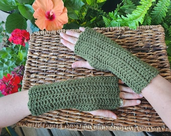 Fingerless gloves long handmade crochet arm warmers, writers, cuffs