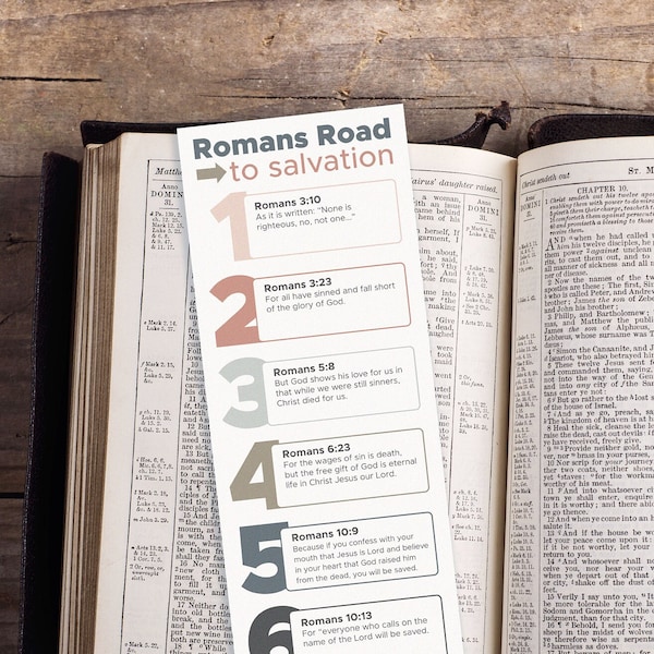Romans Road Scriptures Printable Bookmark