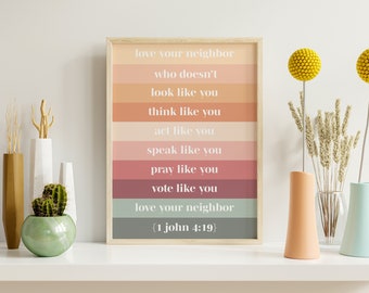 Love Your Neighbor Poster Digital Print PDF File