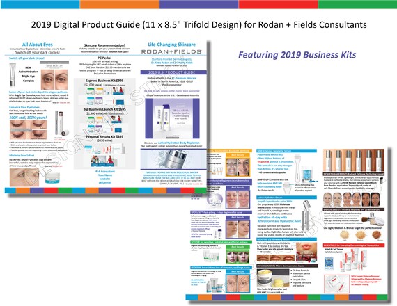 rodan and fields 2019 personalized product guide digital printed options best seller new design with spotless business kits rodan and fields product catalog