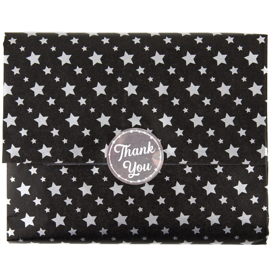 Tissue Paper Black/silver Stars 100 Sheets Tissue Paper Etsy UK