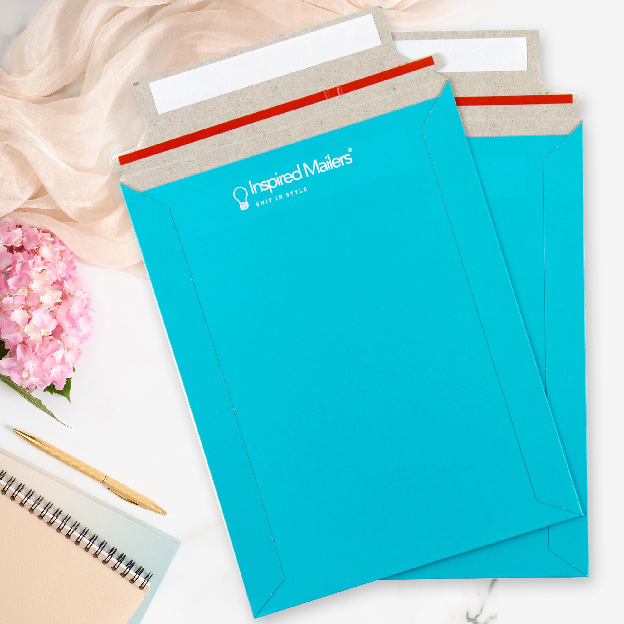 Rigid Mailers 6x8 Pack of 50 Printed Poly Mailers Solid Etsy