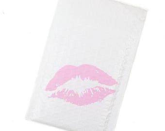 Lipstick Kiss Bubble Mailers 5x6 - FREE SHIPPING