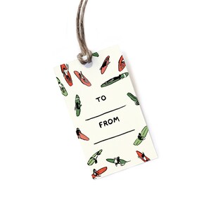 10 Surfers Holiday Gift Tags / Christmas / Made in Hawaii