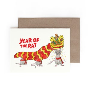 Year of the Rat Greeting Card / Made in Hawaii