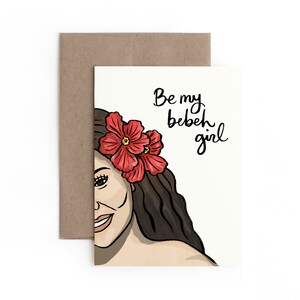 Bebeh Girl Greeting Card / Valentine's Day / Made in Hawaii