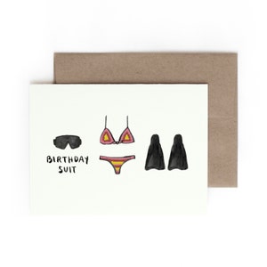 Birthday Suit Greeting Card / Happy Birthday / Made in Hawaii